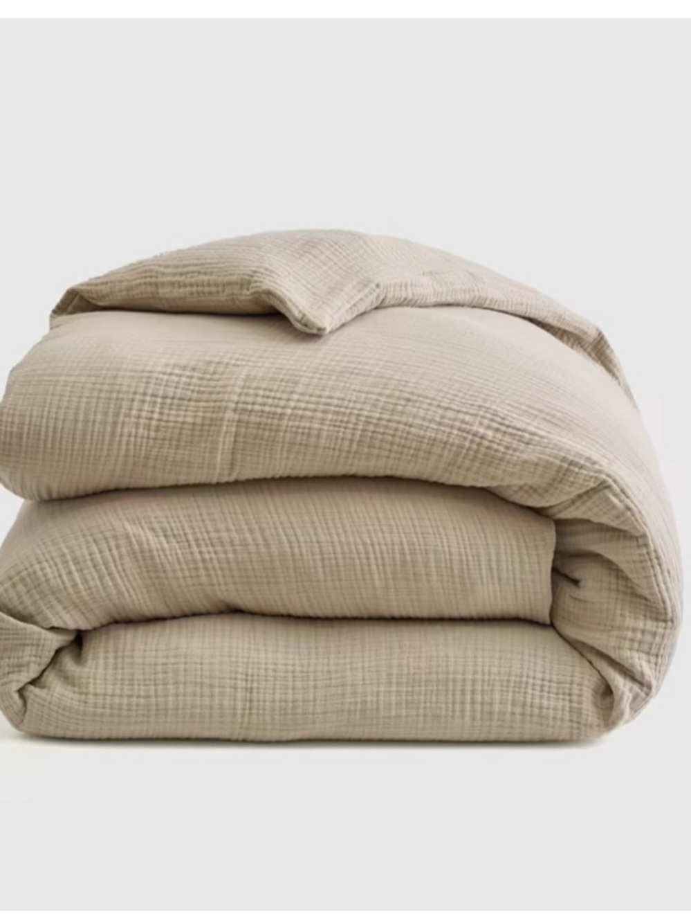 QUINCE Organic Airy Gauze Duvet Cover Full/Queen Dune 8443